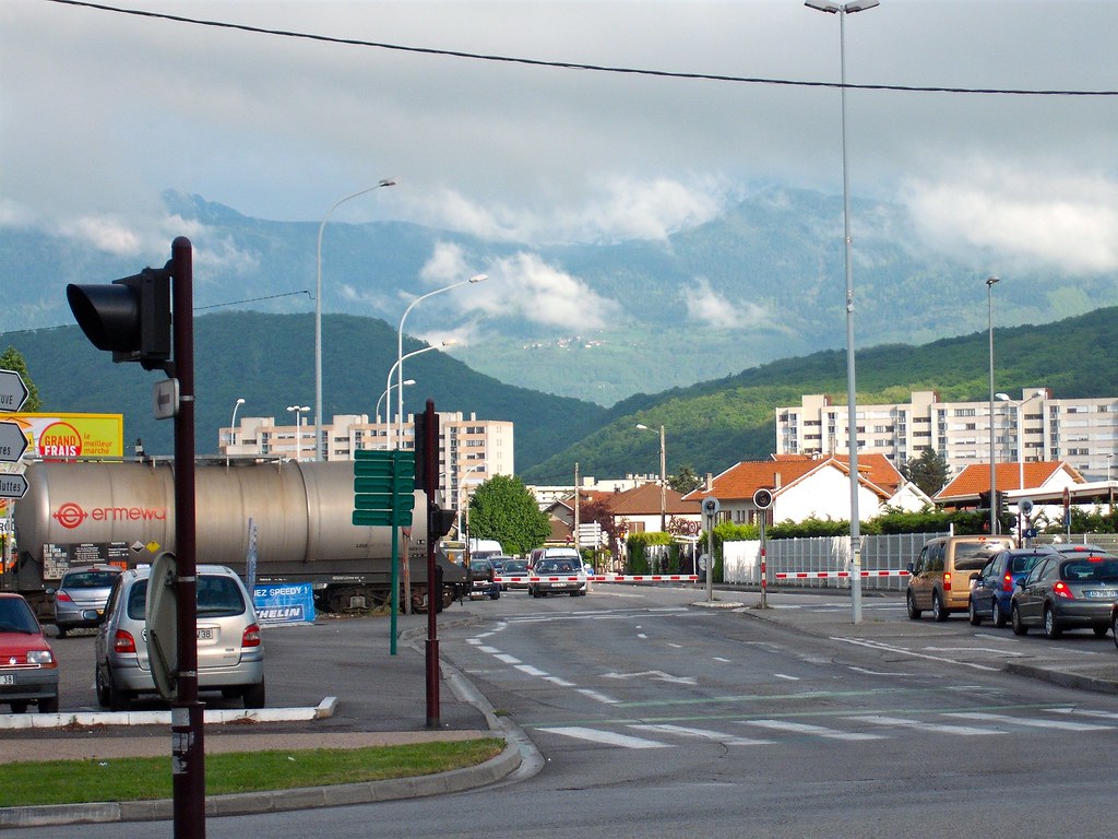 Freight train near hostel