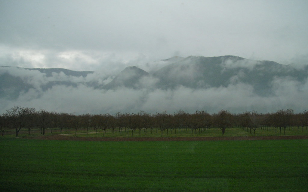 View from train to Valence
