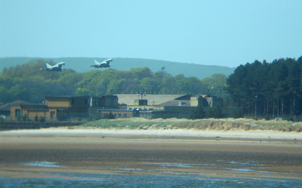 2 Typhoons taking off at RAF Leuchars